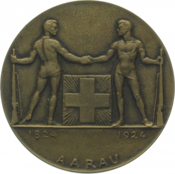 1924 Aarau - Bronze - Jahrhundertfeier des Schweizerischen Schützenvereins